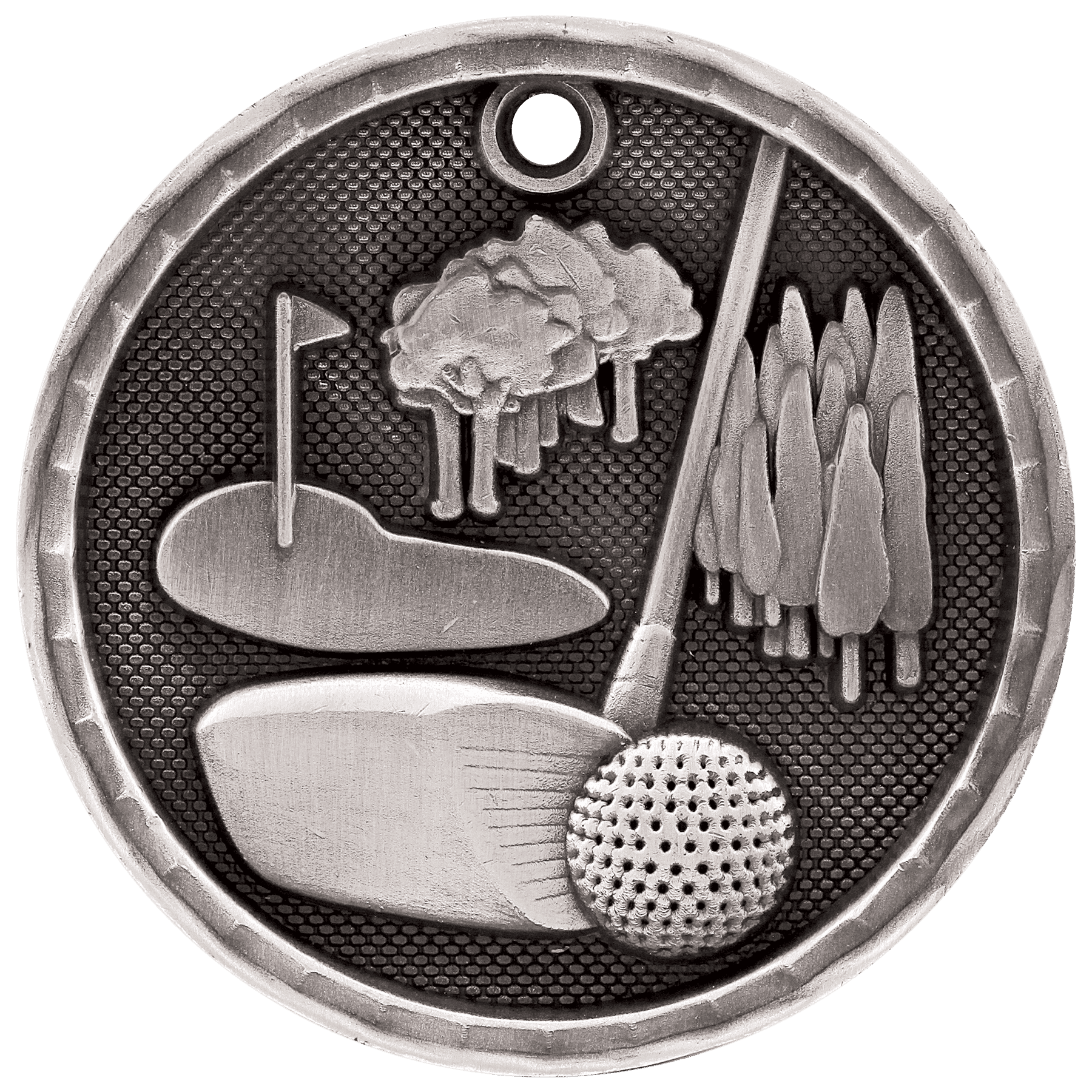 2" 3D Golf Medal