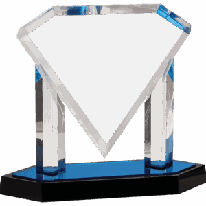 9 1/2" Floating Diamond Acrylic