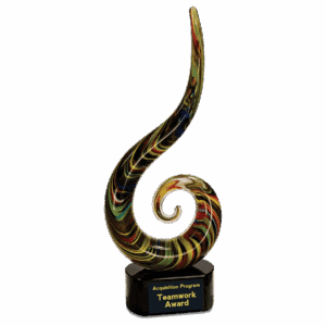 15 1/2" Color Swoop Art Glass