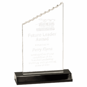 Medium Clear Acrylic Iceberg with Black Acrylic Base