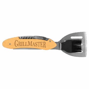 11 1/2" Wood 5-in-1 BBQ Tool