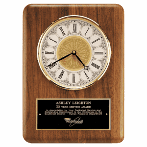 11" x 15" Solid Brass Diamond Spun Bezel with Glass Lens and Ivory Dial with Black Plate