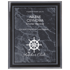 9" x 11" Marble Border -Plaque Acrylic
