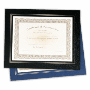 Leatherette Frame Certificate Holder with Easel Back or Wall Hangers