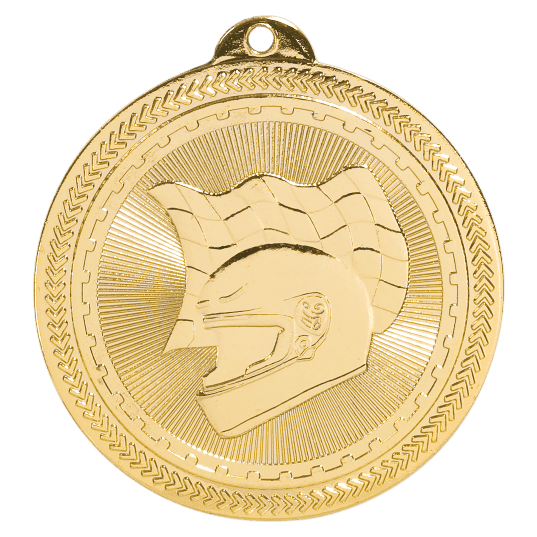 2" Racing Laserable BriteLazer Medal