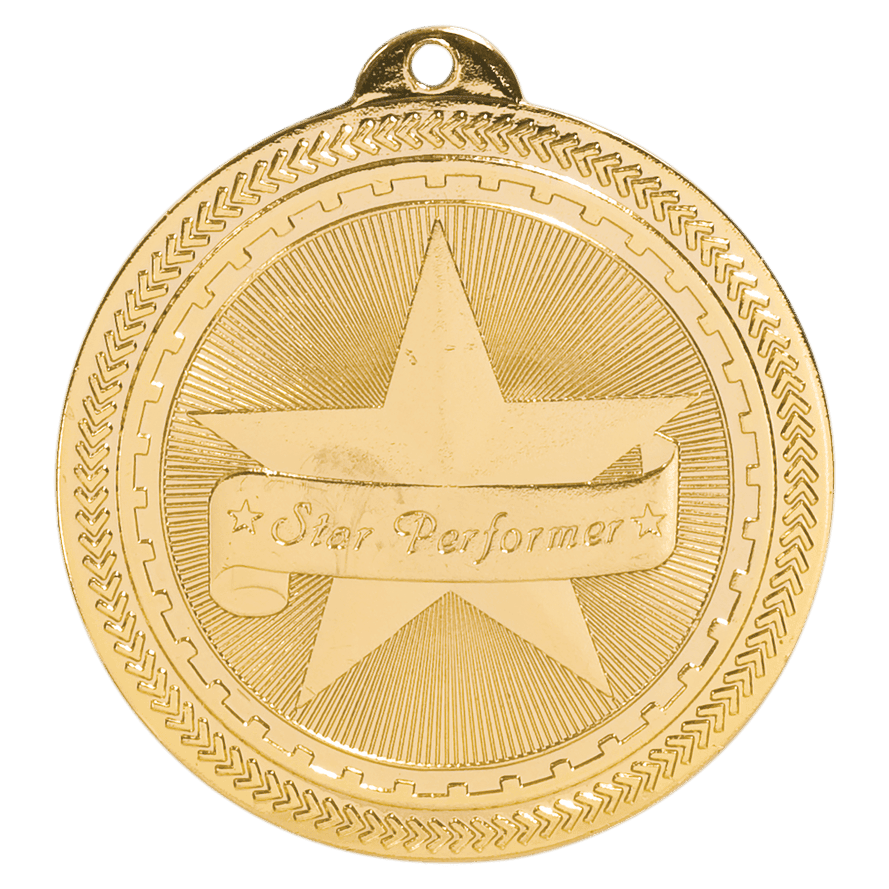 2" Star Performer Laserable BriteLazer Medal
