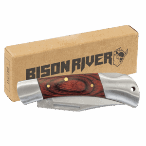 Bison River 3 1/2" Wood Folding Knife
