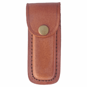 Bison River Leather Sheath with Snap Closure for Foldinig Knife up to 4" Long Closed