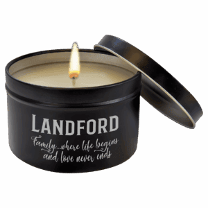8 oz. Peppermint Twist Candle in a Black Metal Tin