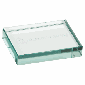 4" x 3" Jade Glass Paperweight
