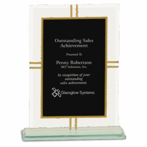 8 1/2" Contemporary Glass 4-Point Award