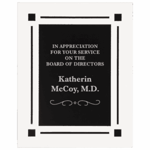 9" x 11" Solid Black Acrylic Clear Plaque