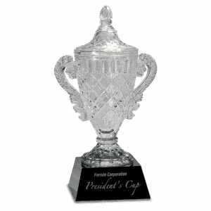 14" Crystal Cup on Black Pedestal Base