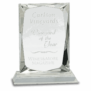 6 1/4" Crystal Rectangle on Clear Base