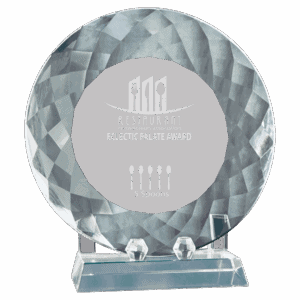 8 1/2" Crystal Plate with Base