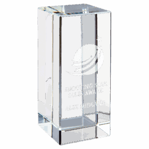 2" x 4 3/4" Clear Crystal Block