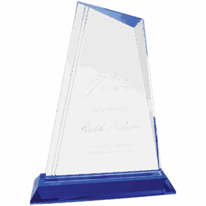 9 3/4" Crystal Peak with Blue Base