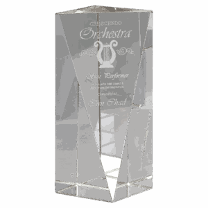 7" Crystal Triangle Front Pillar