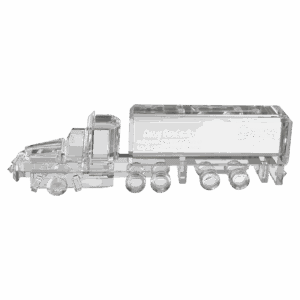 7" x 2 1/4" Crystal Semi Truck