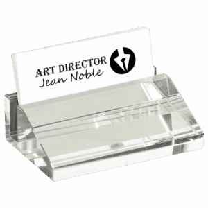 4" x 2 1/2" Crystal Business Card Holder