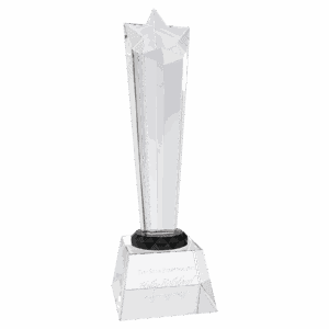 10" Crystal Rising Star with Base