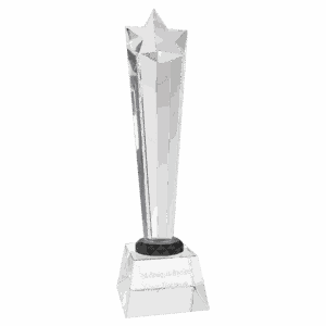 11 3/4" Crystal Rising Star with Base