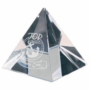 2 3/8" x 2 3/8" x 2 3/8" Crystal Pyramid
