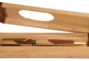 6 3/4" x 1 7/8" Maple/Rosewood Finish Pen Case (Case only, pen not included)