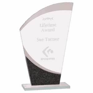 7 1/4" Wave Designer Glass Award