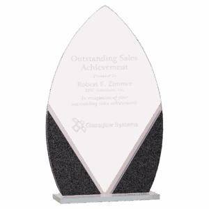 7 1/4" Oval Designer Glass Award