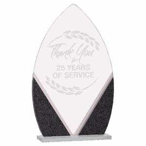 8 1/4" Oval Designer Glass Award