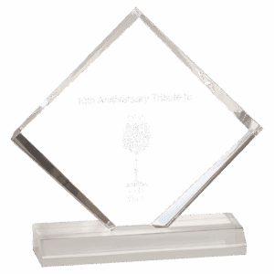 5" x 5" Diamond Jewel Beveled Acrylic Blank