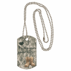 2-Sided Gloss Aluinum Dog Tag with Chain