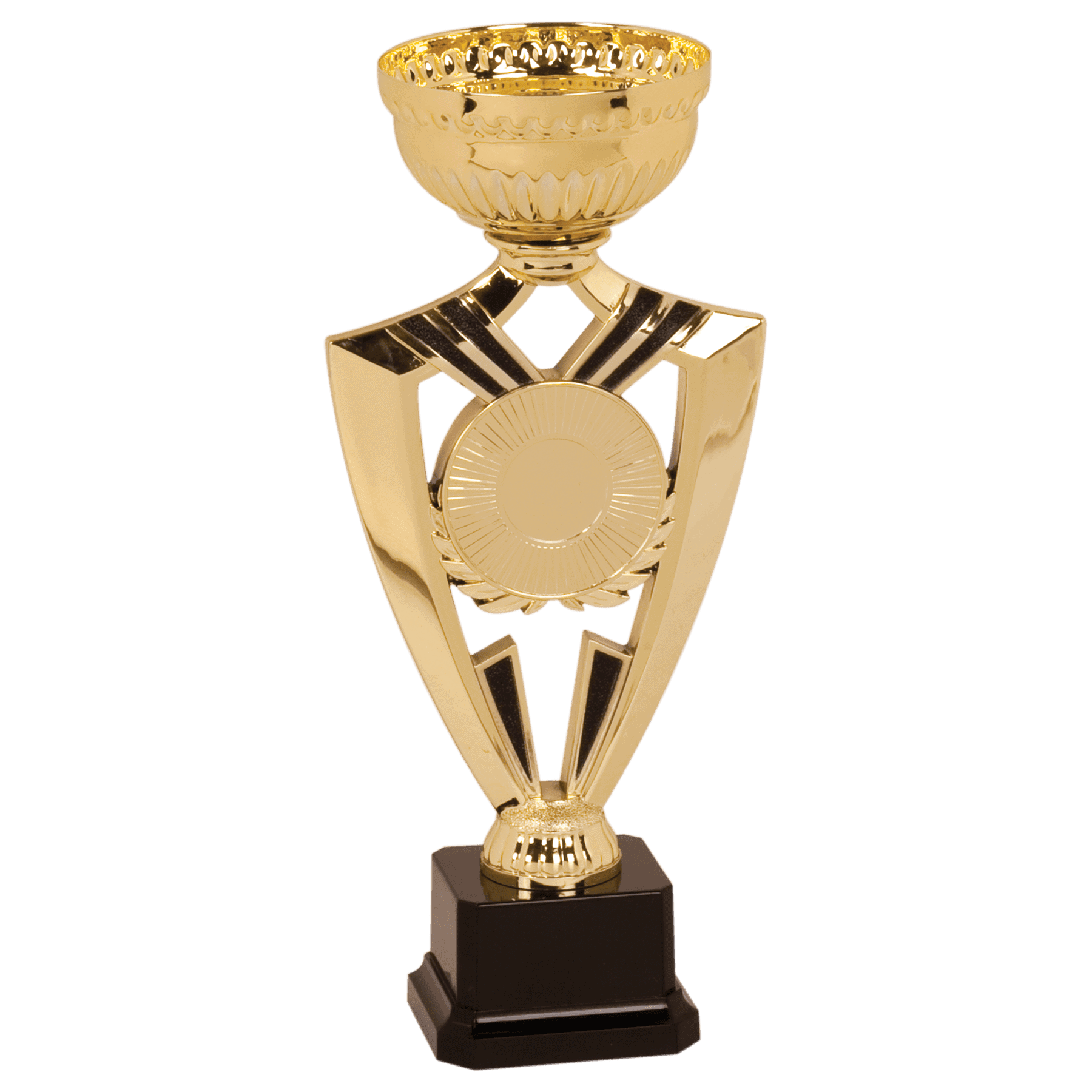 9 5/8" Gold Ribbon 2" Insert Holder Easy Cup Kit