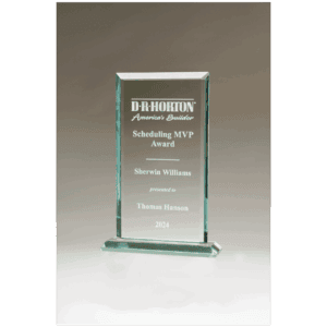6 1/4" x 9 1/8" Apex Series Jade Glass Award