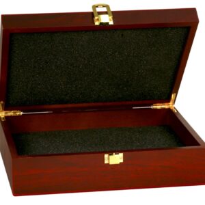 7 3/4" x 6 1/4" x 2 3/8" Rosewood Finish Gift Box