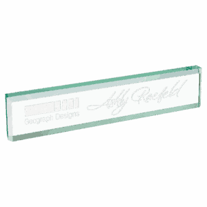 10" x 2" Jade Glass Desk Wedge