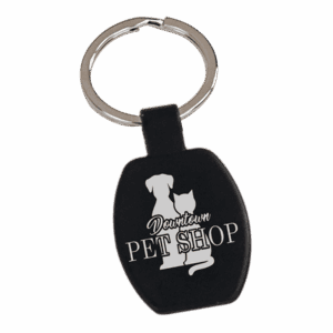 1 5/8" Laserable Rectangle Keychain