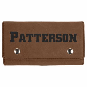 Dark Brown Laserable Leatherette Card & Dice Set