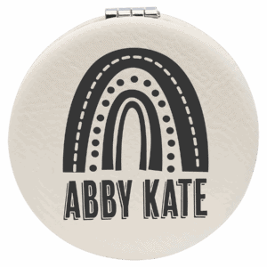 2 1/2" Laserable Leatherette Compact Mirror