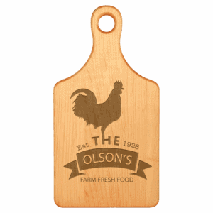 13 1/2" x 7" Maple Paddle Shaped Cutting Board