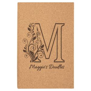 5 1/4" x 8 1/4" Cork Sketch Book with Unlined Notepad
