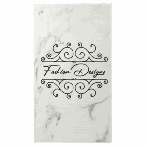 5 1/4" x 8 1/4" White Marble Laserable Leatherette Sketch Book with Unlined Notepad