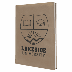 7" x 9 3/4" Laserable Leatherette Journal with Lined Notepad