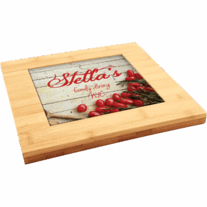 9" x 9" Bamboo Trivet with Recessed Area for 6" Tiles