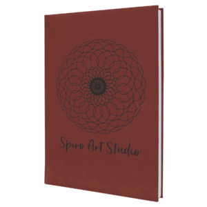 7" x 9 3/4" Rose Laserable Leatherette Sketch Book with Unlined Notepad