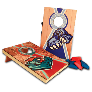 Full Color Customized Wood Mini Bean Bag Toss Game with Handle for Carrying