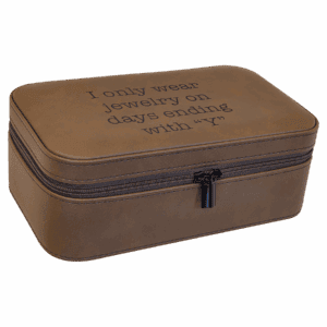 7 1/2" X 4 1/2" Laserable Leatherette Jewelry Box