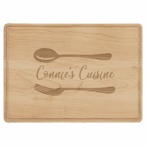 13 3/4" x 9 3/4" Maple Cutting Board with Drip Ring