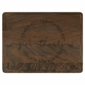 11 1/2" x 8 3/4" Walnut Cutting Board with Drip Ring